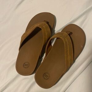 wonder nation Toddler Brown Strap Flip Flops